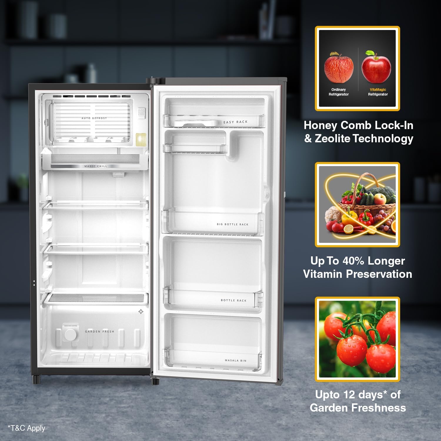 Whirlpool 215 VMPRO PRM 3S – Smart 192L Frost-Free Fridge with Vitamagic Technology